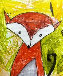 Drawing of a fox